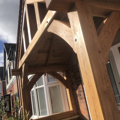Solid oak porch