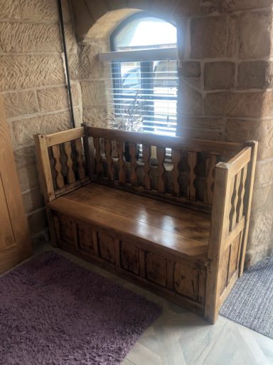 Restored antique oak bench