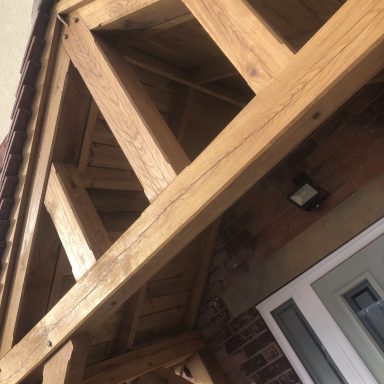 Solid oak porch